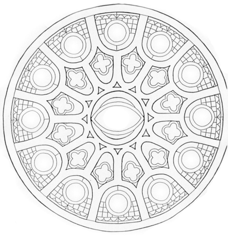 Mandala From Advanced Mandalas Coloring Page